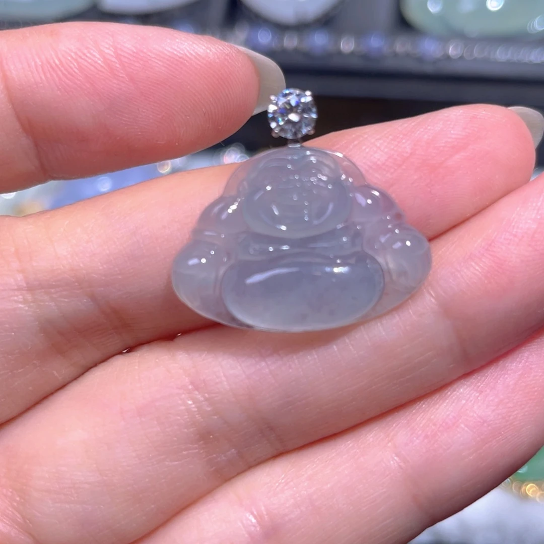 颈饰18K金镶嵌翡翠翡翠