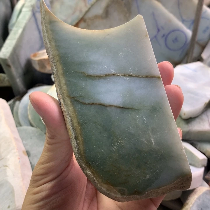 翡翠裸石23号取扣子