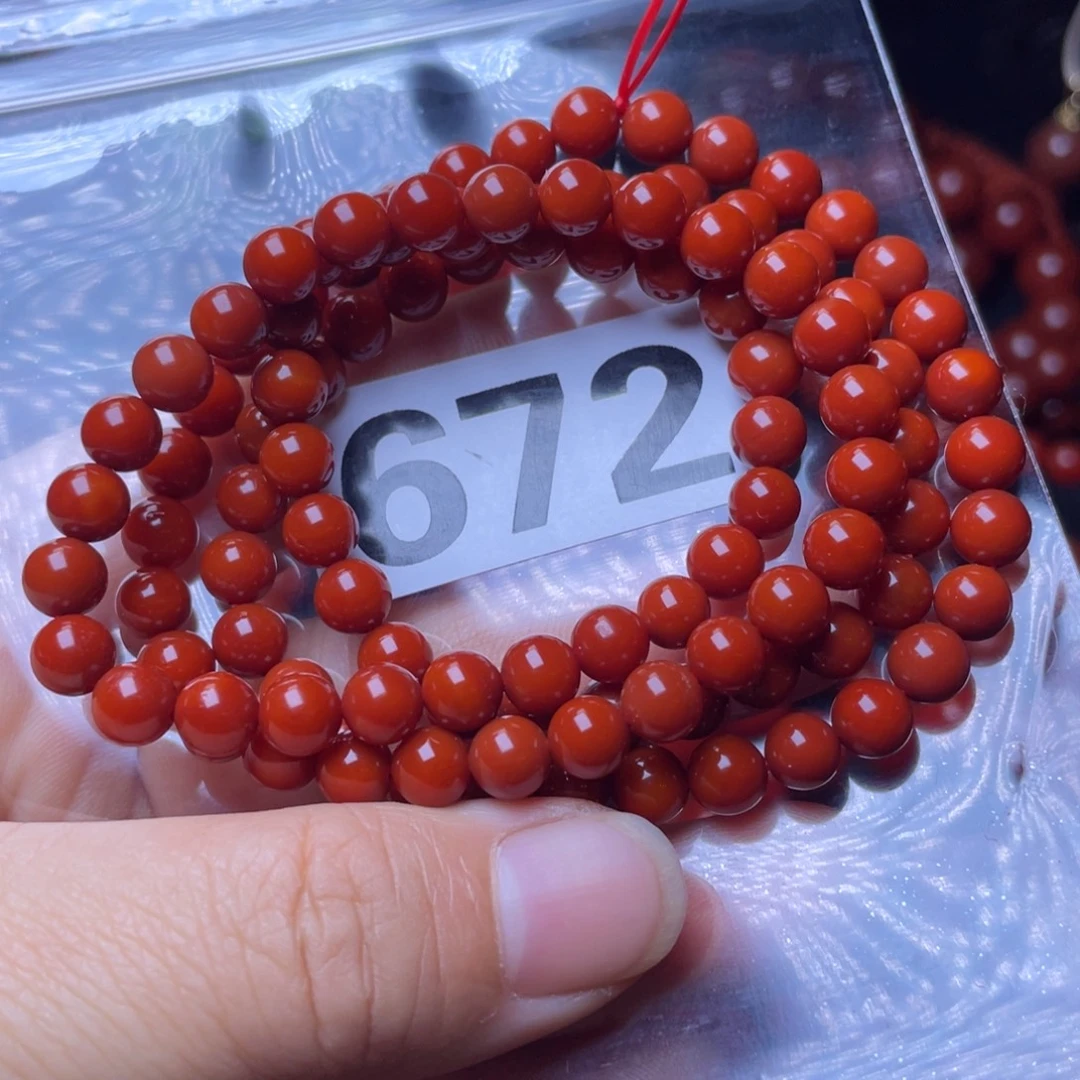 永***步南红玛瑙未镶嵌手链