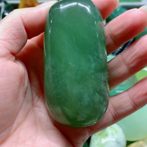 蛇纹石玉未镶嵌手把件