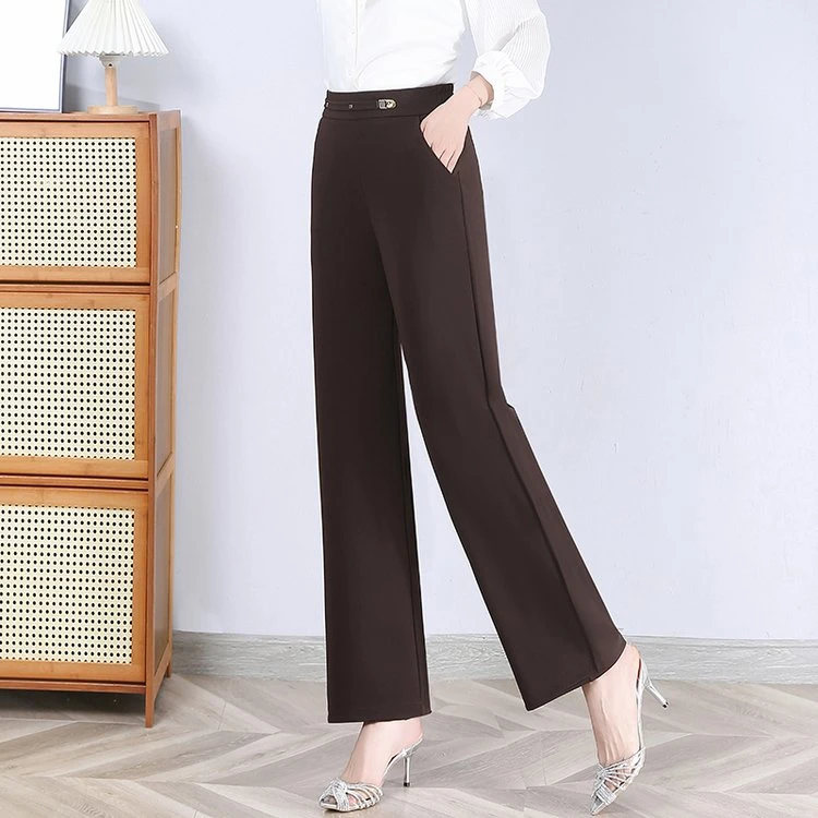 妈妈洋气时尚高档西装裤子中年女装春季宽松长裤妈妈装显瘦女裤