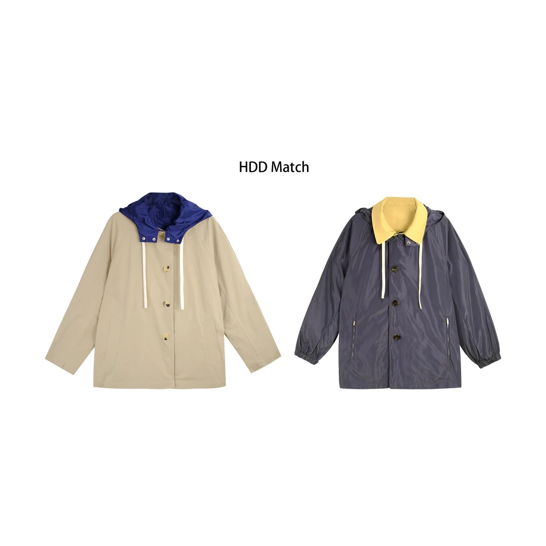 HDD Clothing "春 风“春季MU设计假两件休闲女款外套Y7055