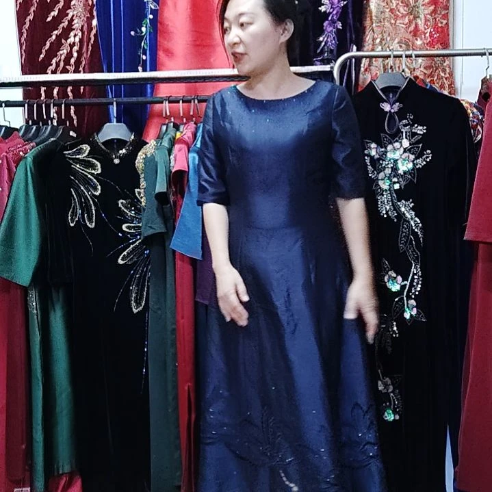 丝毛缎品牌l码连衣裙
