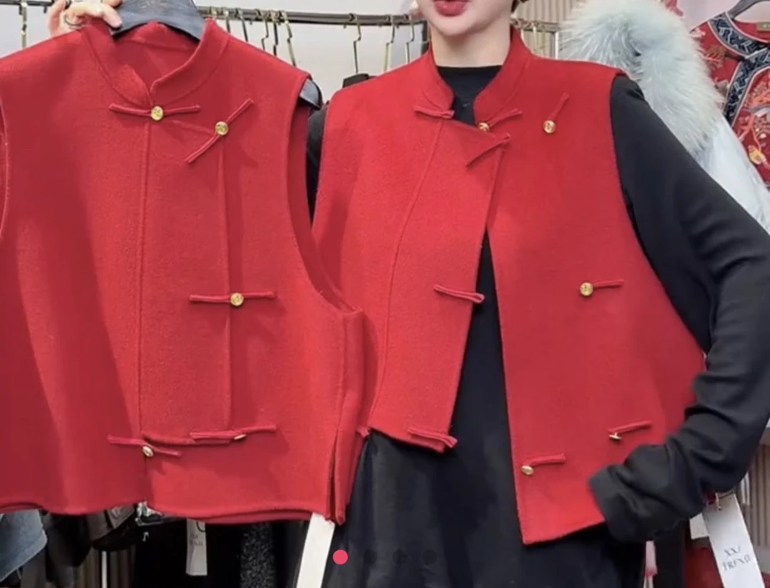 XXJ 红色中式风马甲（1092）