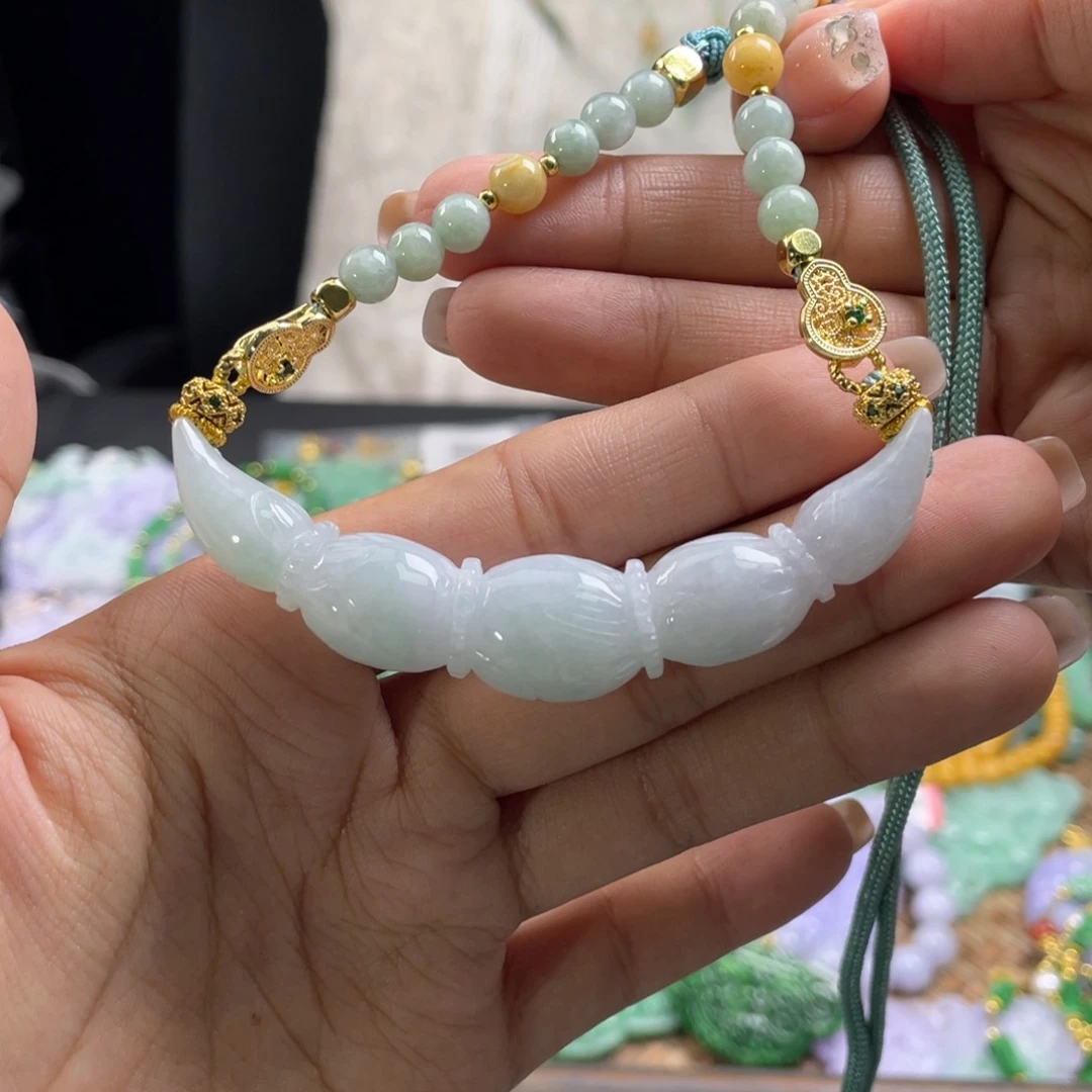 翡翠未镶嵌颈饰代编织