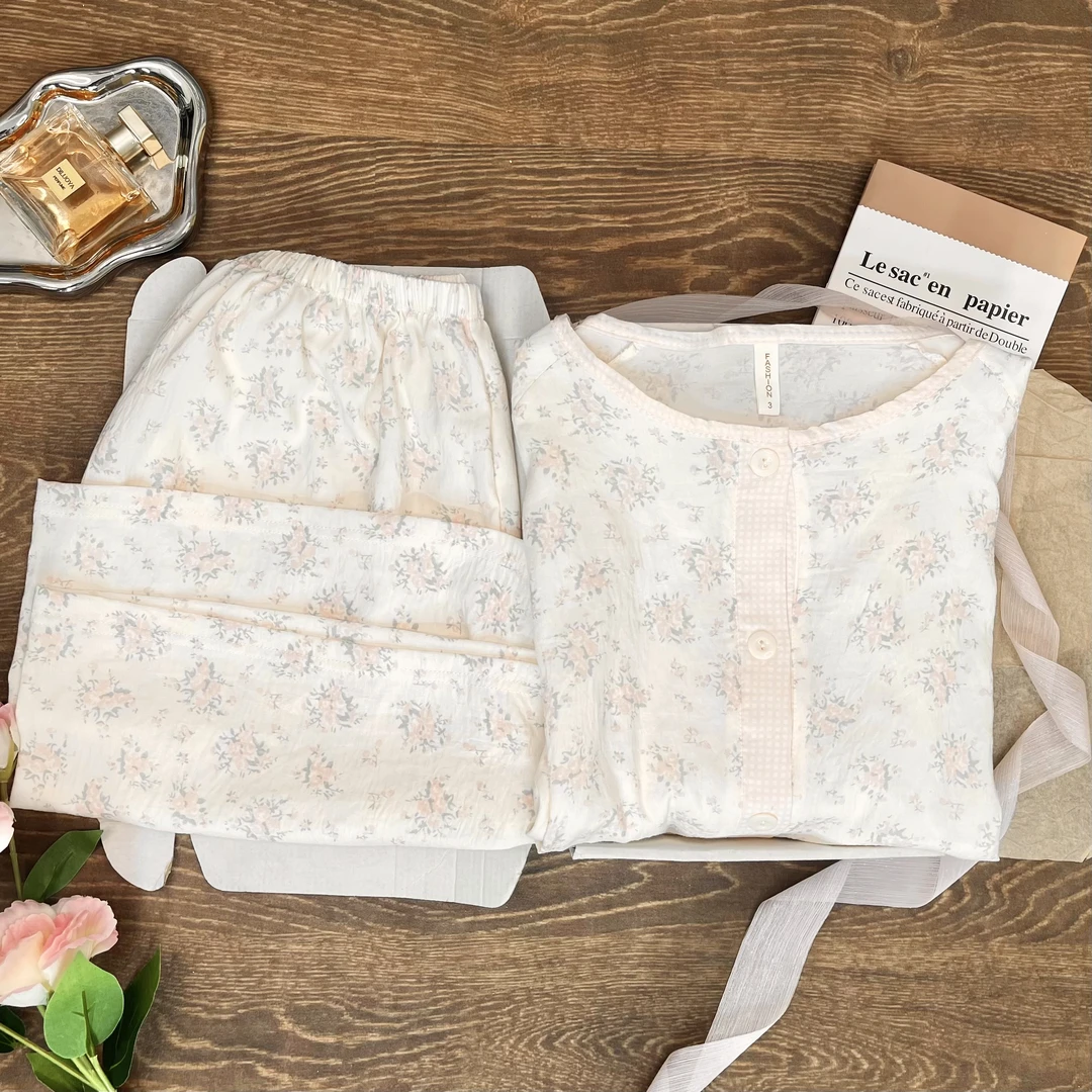 夏季短袖短裤微胖女生大码女生胖mm200斤睡衣女套装甜美家居服