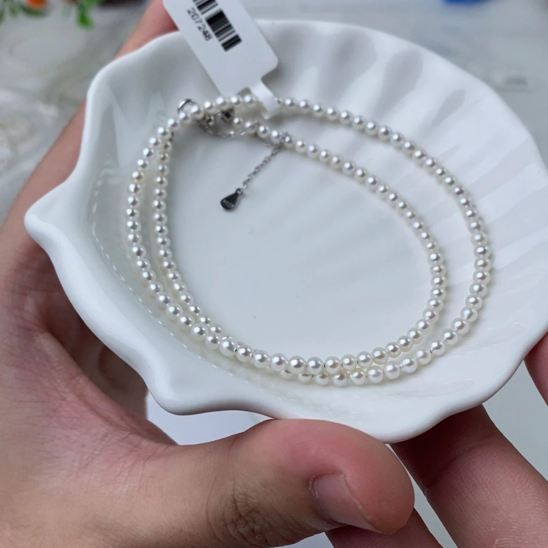 淡水珍珠银S925镶嵌项链207248