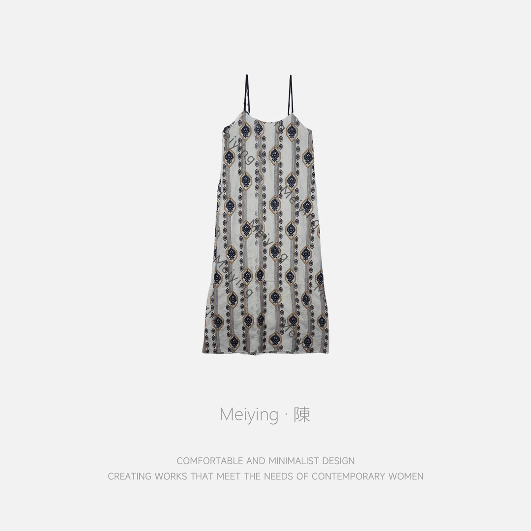 Meiying-“小步舞曲”棉麻混纺连衣裙YA5XL068