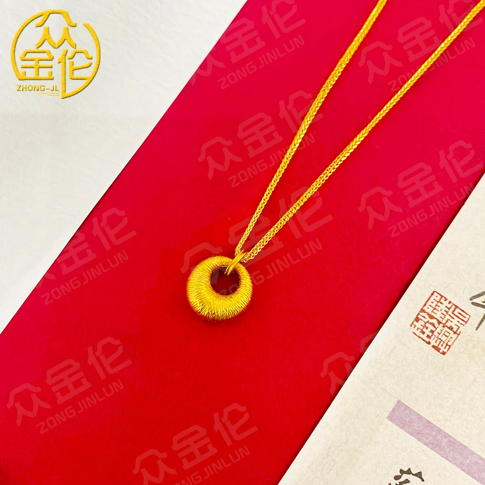 众金伦 铜合金项链 【拉丝小坨坨项链】轻奢经典项链XL027#