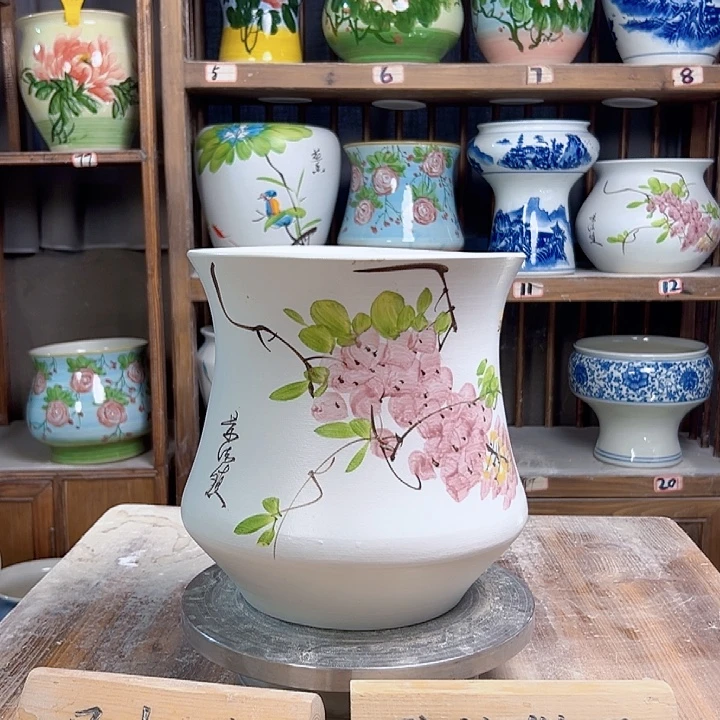 陶瓷小蛮腰紫藤款新款陶瓷陶瓷陶瓷