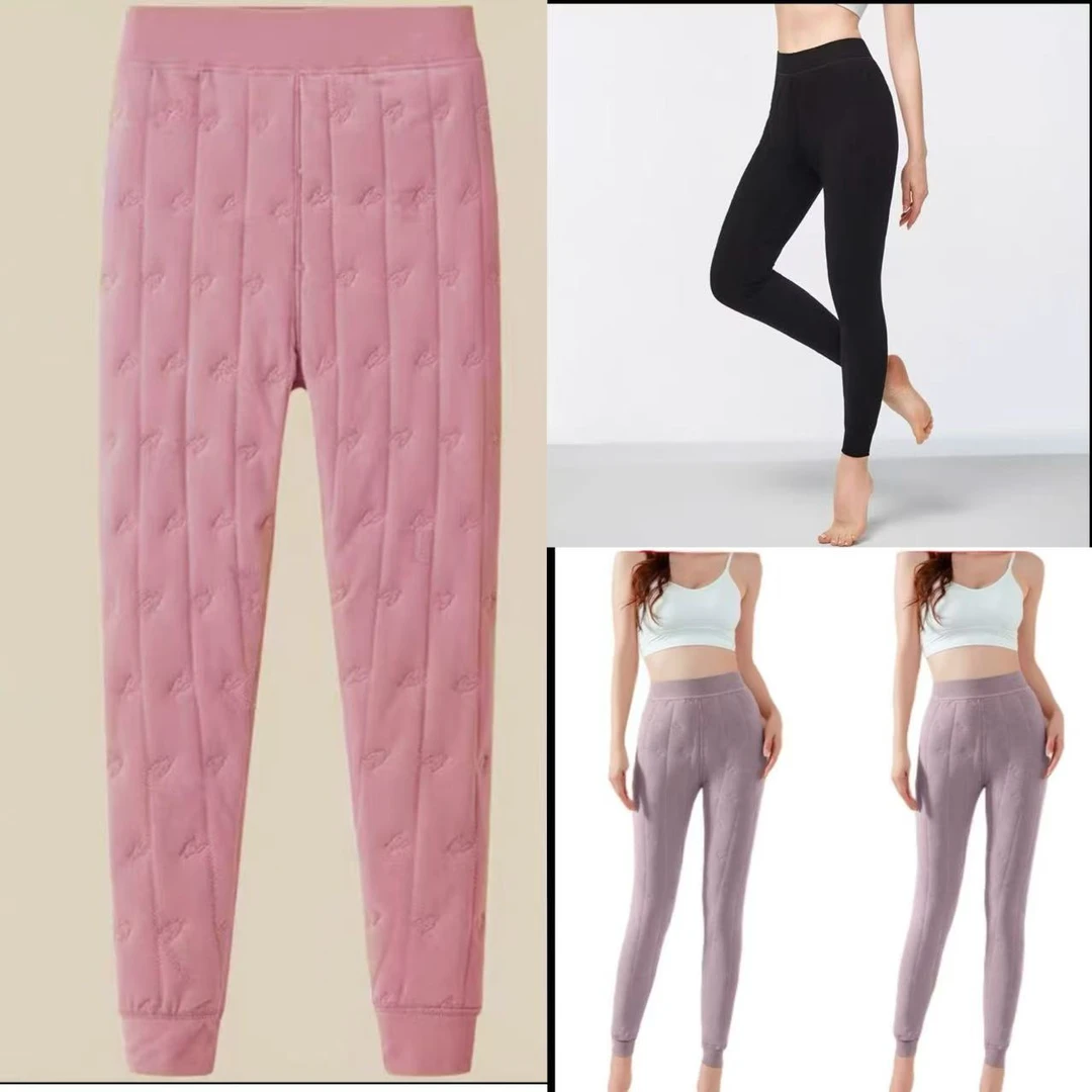 7622-女士三层填充（颜色任意）高腰保暖羊毛裤