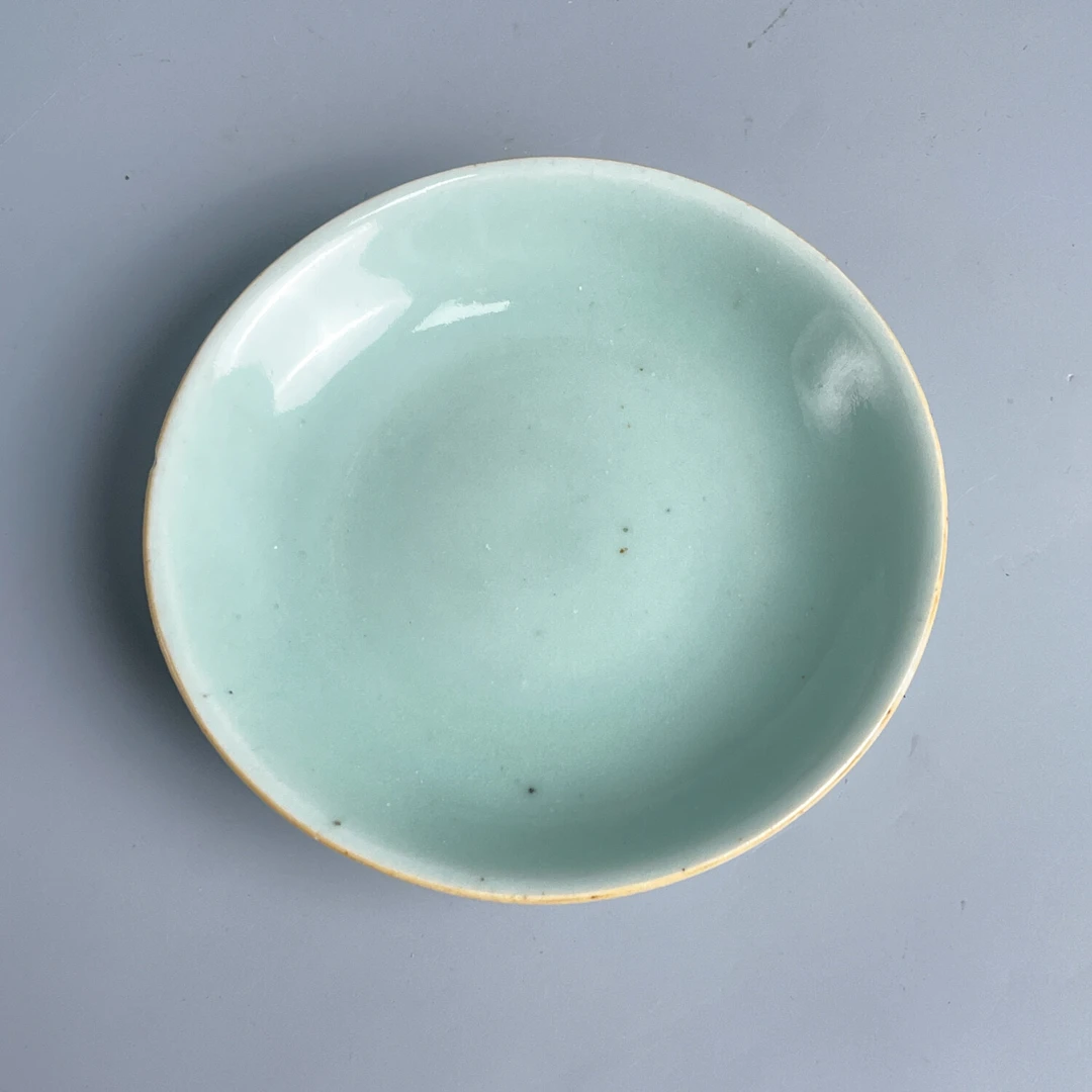 清道光 豆青釉盘10-M25DW006178-01