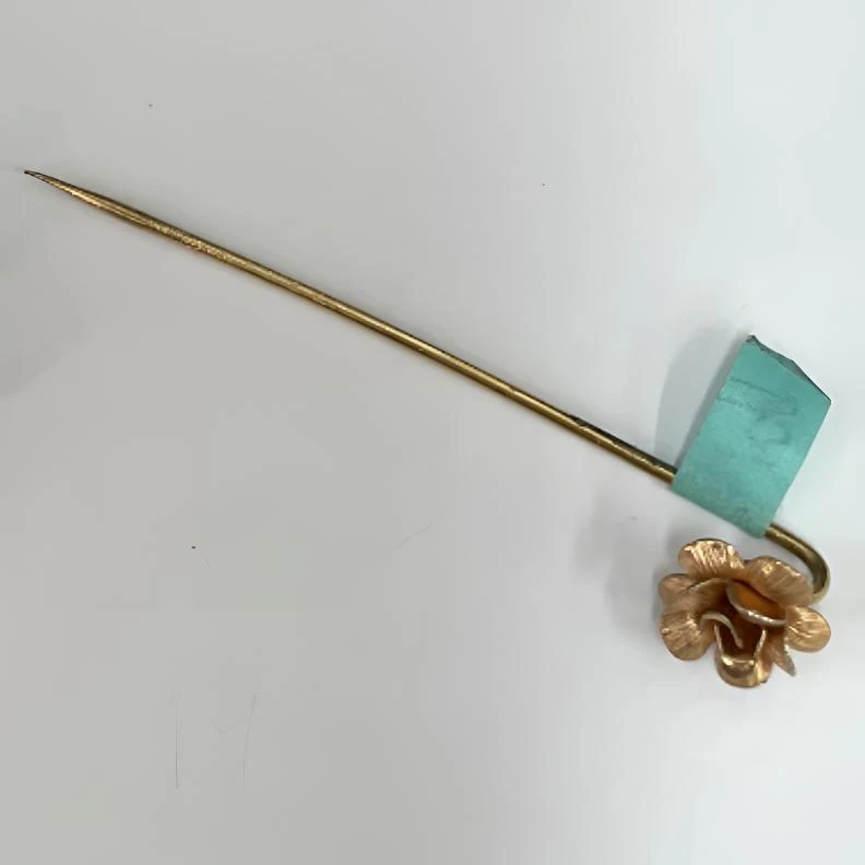 铜合金胸针 小玫瑰胸针中古vintage