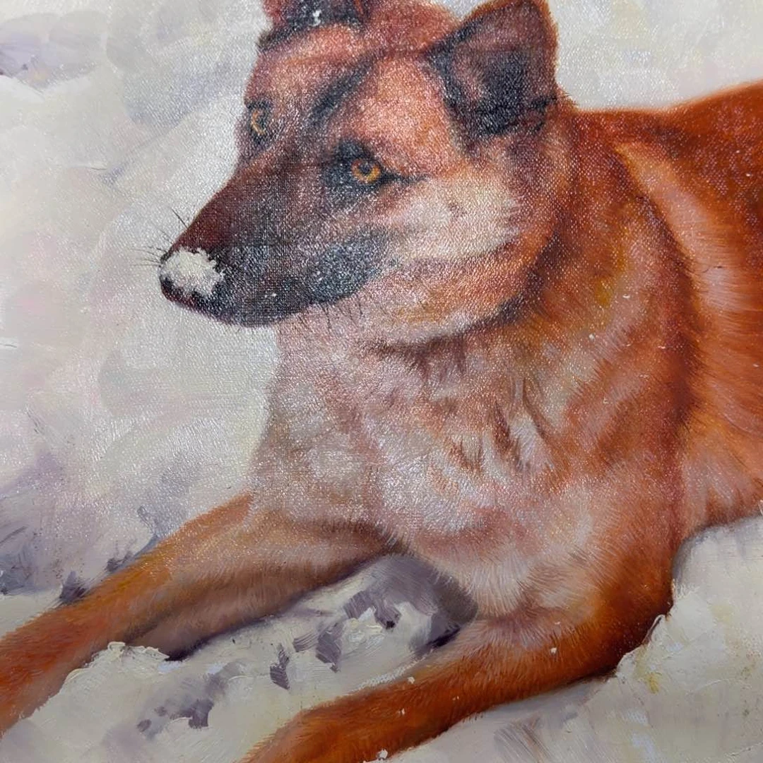 油画在哪呢我想问你