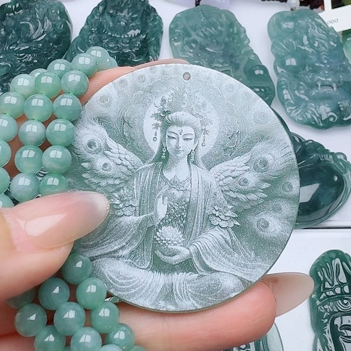 翡翠未镶嵌颈饰8888888888多样性发其一