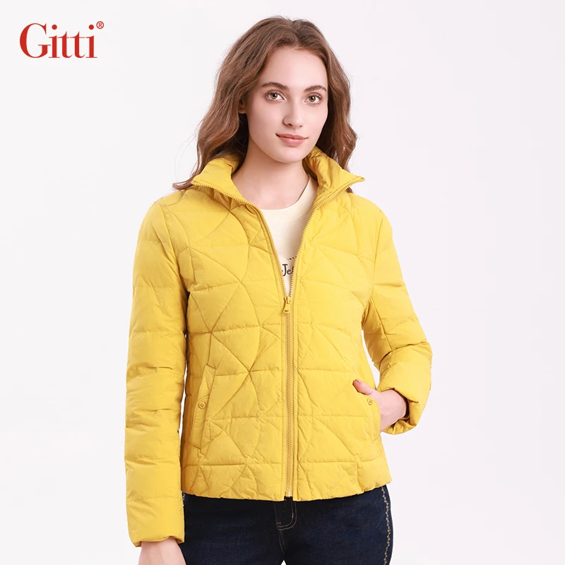 Gitti/吉蒂立领时尚百搭休闲短款保暖外套女棉服G255346