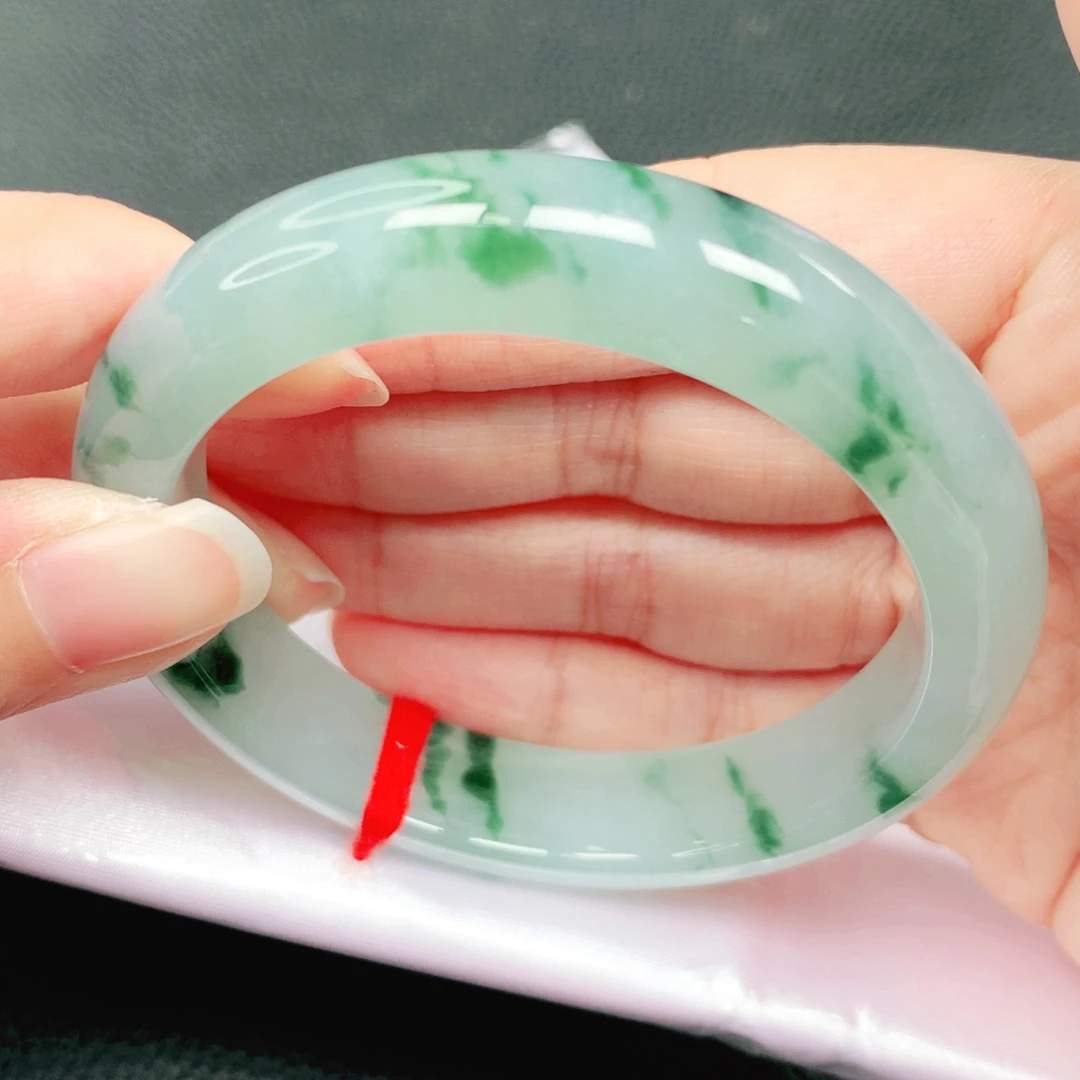 翡翠未镶嵌手镯55圈