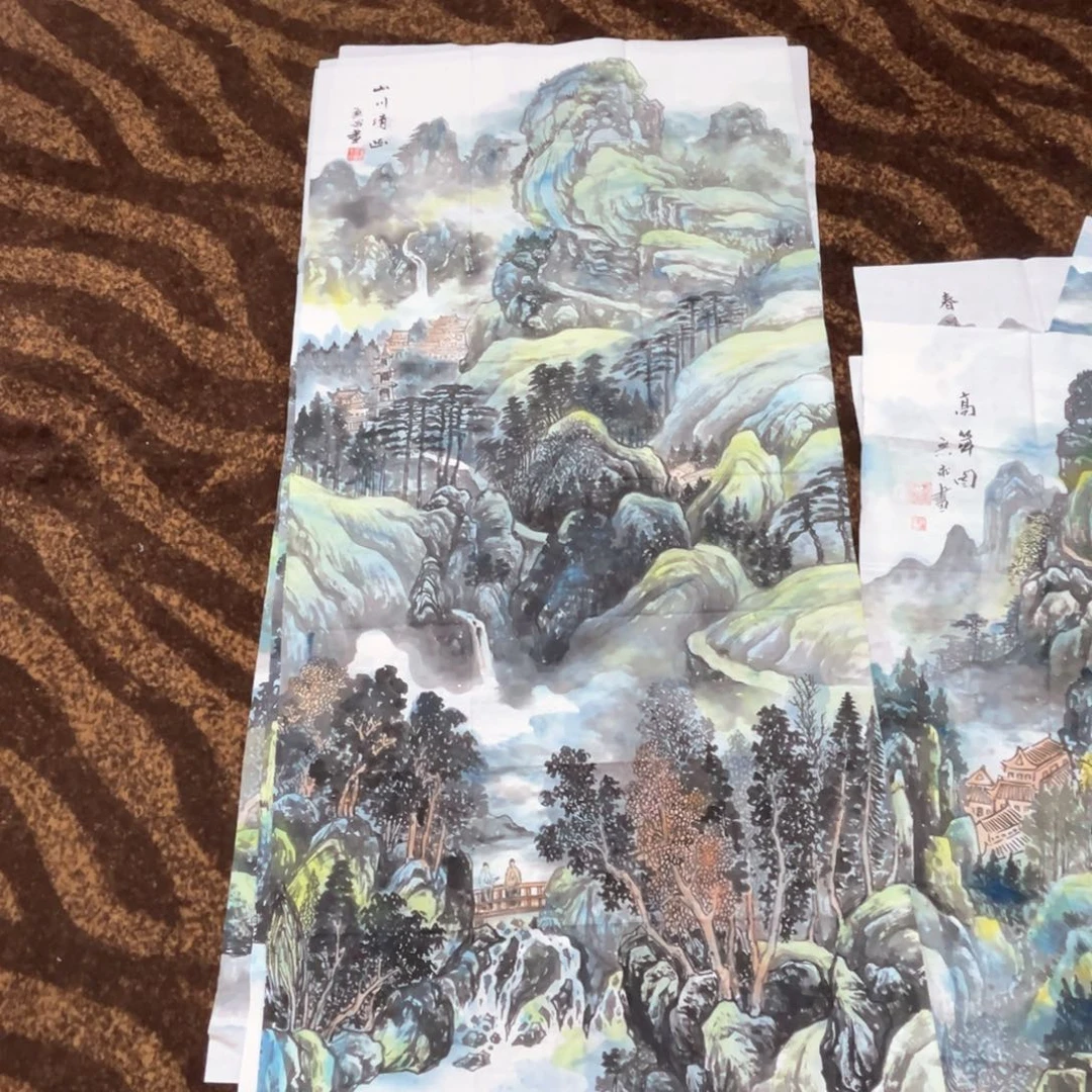 国画李****旁无求老师四尺山水1111