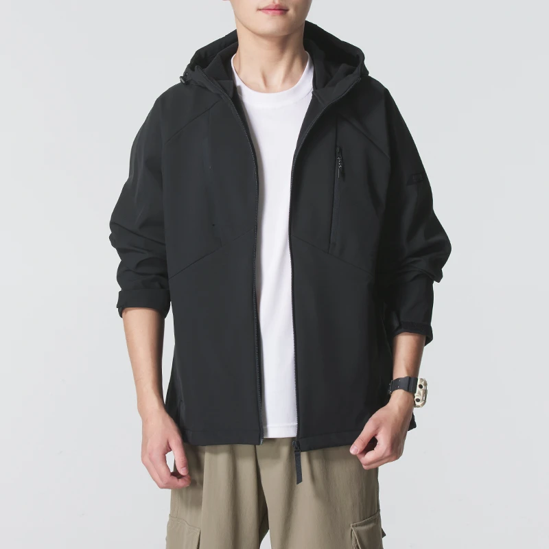 adidas阿迪达斯梭织连帽夹克男装2025秋季新款运动休闲外套KG8966