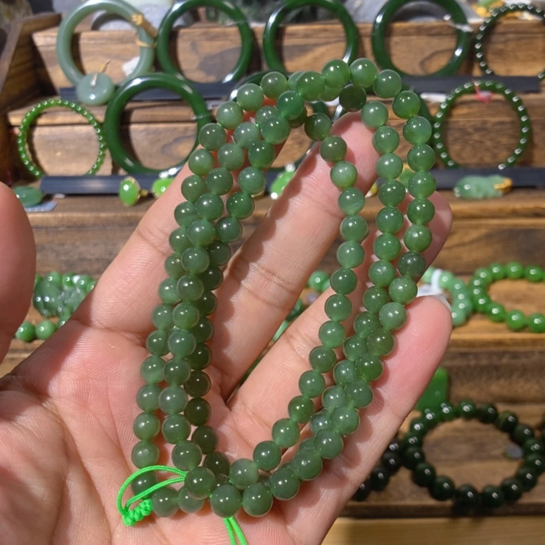 【闪购商品】吊坠(不含链)未镶嵌和田玉加拿大碧玉项链 6