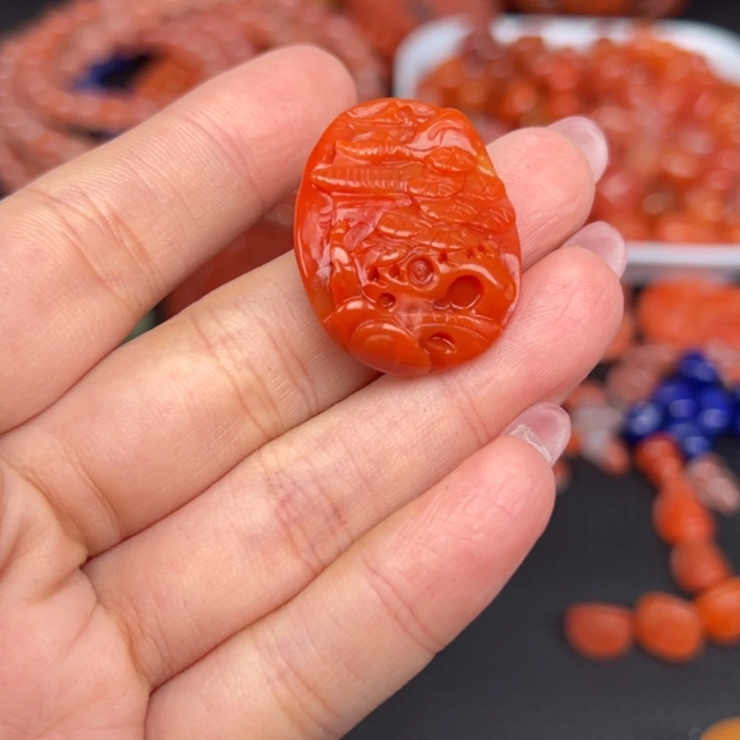 凌***一南红玛瑙未镶嵌吊坠(不含链)