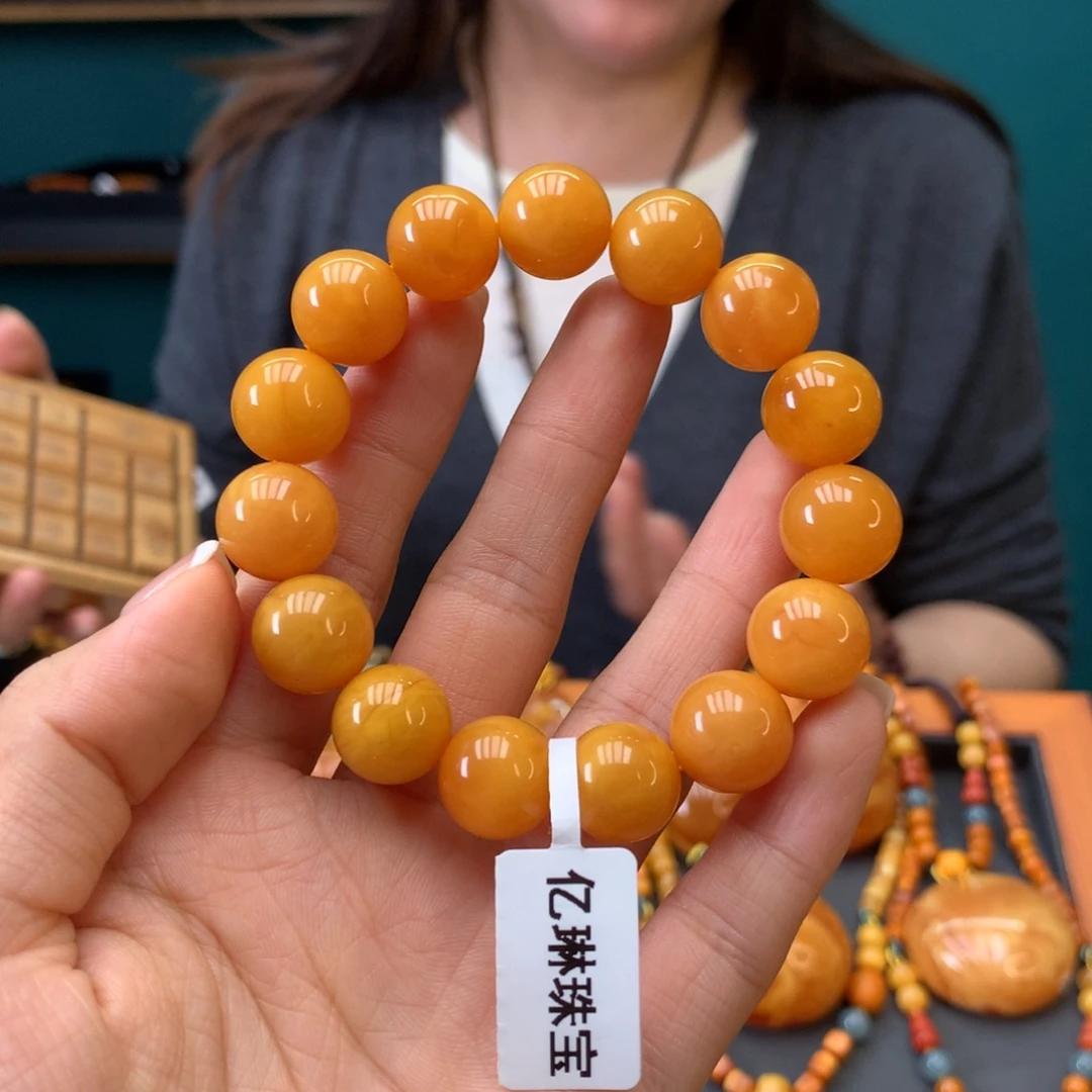 蜜蜡未镶嵌手串天然