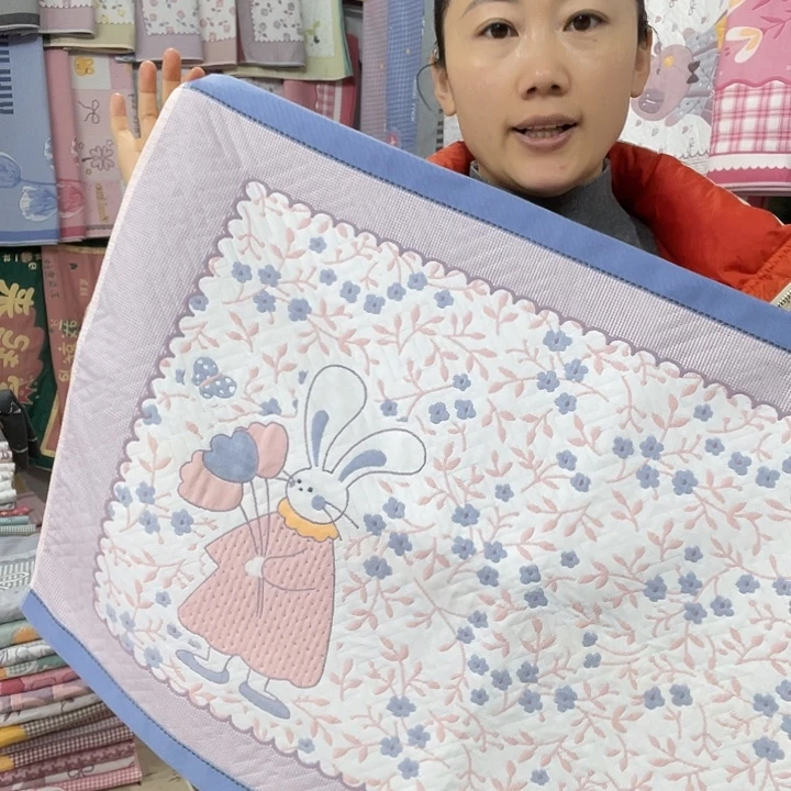 棉特价蓝色花园兔