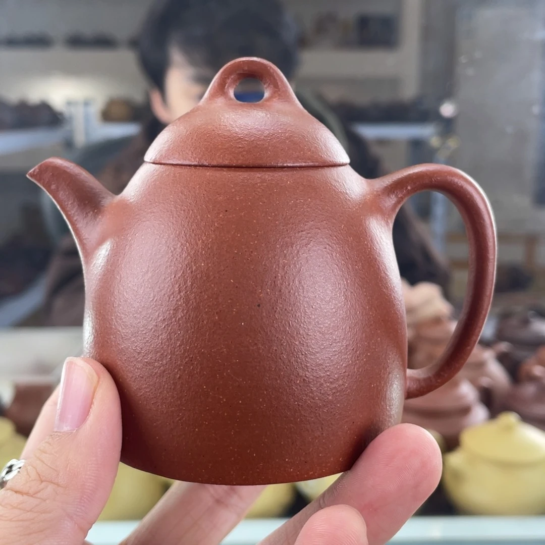 茶壶紫砂170cc红降坡茶壶