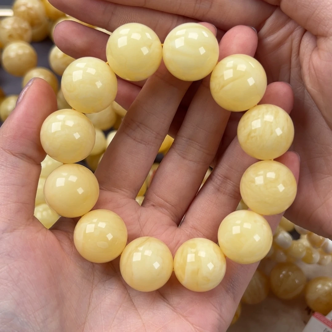 未镶嵌琥珀手链麦***累50.6圆珠