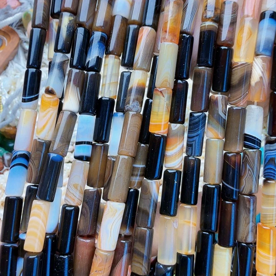 查罗石未镶嵌耳钉管珠一条卡6*16