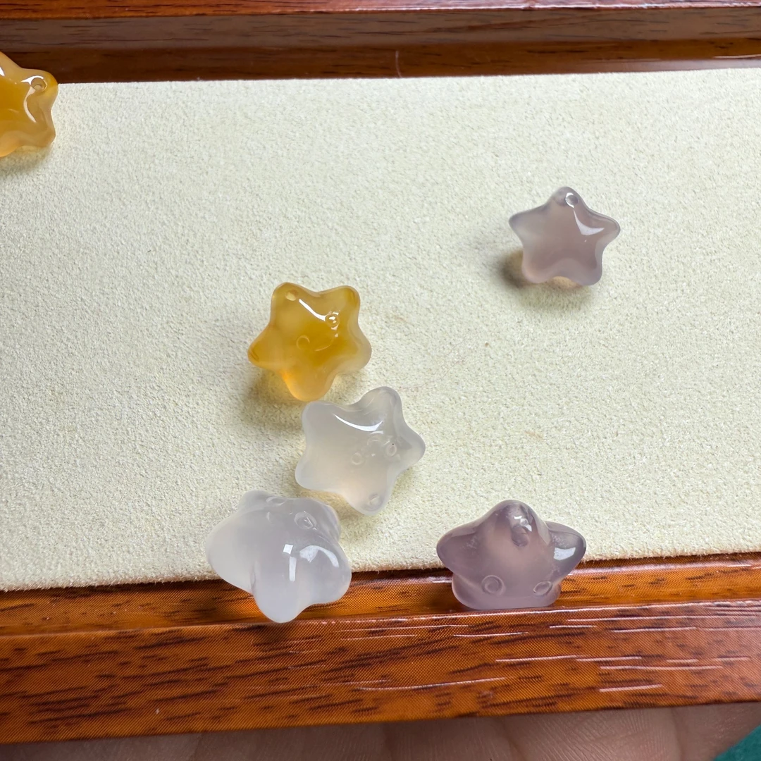 天然玛瑙吊坠小星星（多样性发货‘拍一发一）