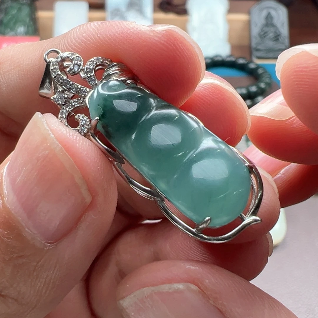 翡翠颈饰银S925镶嵌47788999