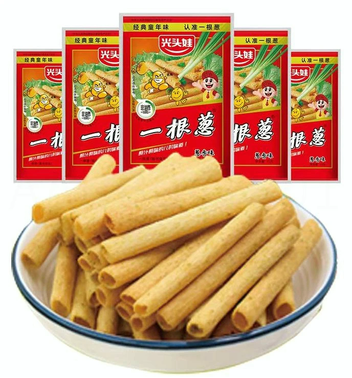 光头娃一根零食葱葱薯条小薯片洋芋原味薯片大包原切番茄味青柠味