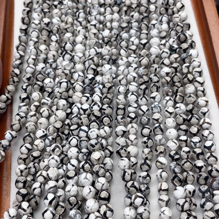 玛瑙/玉髓合金珠宝半成品一条6mm足球天朱