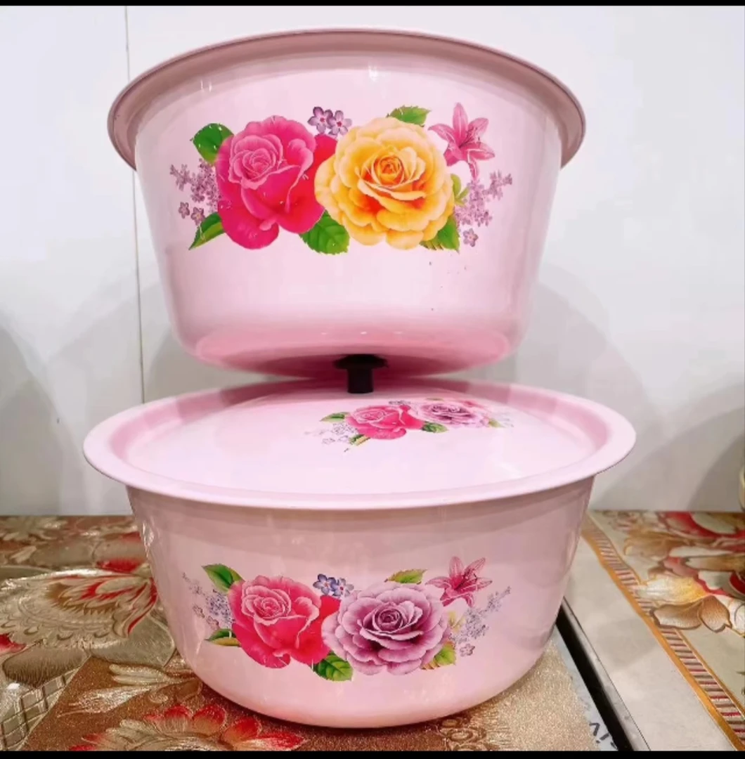 【拍一发二】老式盖盆仙女盆粉色盆蛋糕盆2个直径约20厘米左右