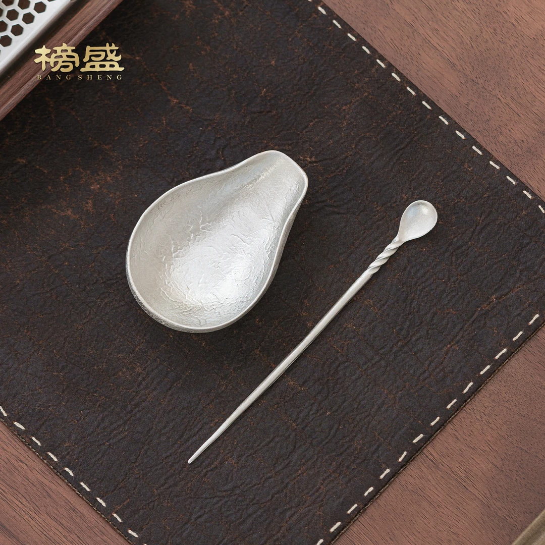 榜盛纯手工锡质茶则茶拨赏茶分茶器醒茶器茶道配件茶勺茶艺工具