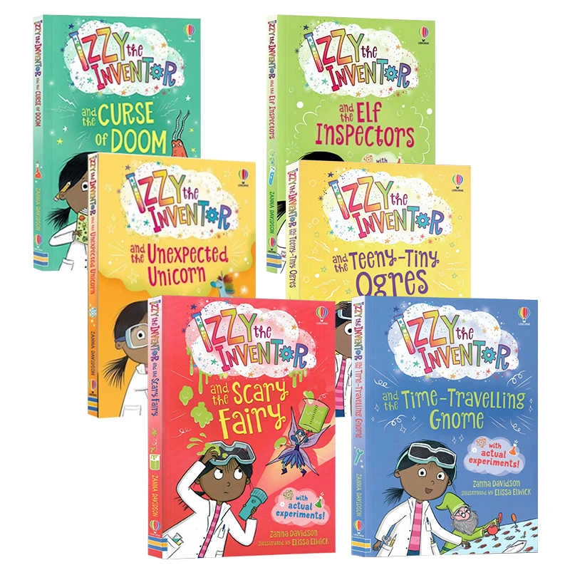 发明家伊兹6册套装英文原版 科学实验STEM 题材奇幻冒险儿童插画