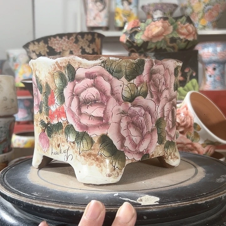 景德镇市昌江区手绘花盆 满38包邮