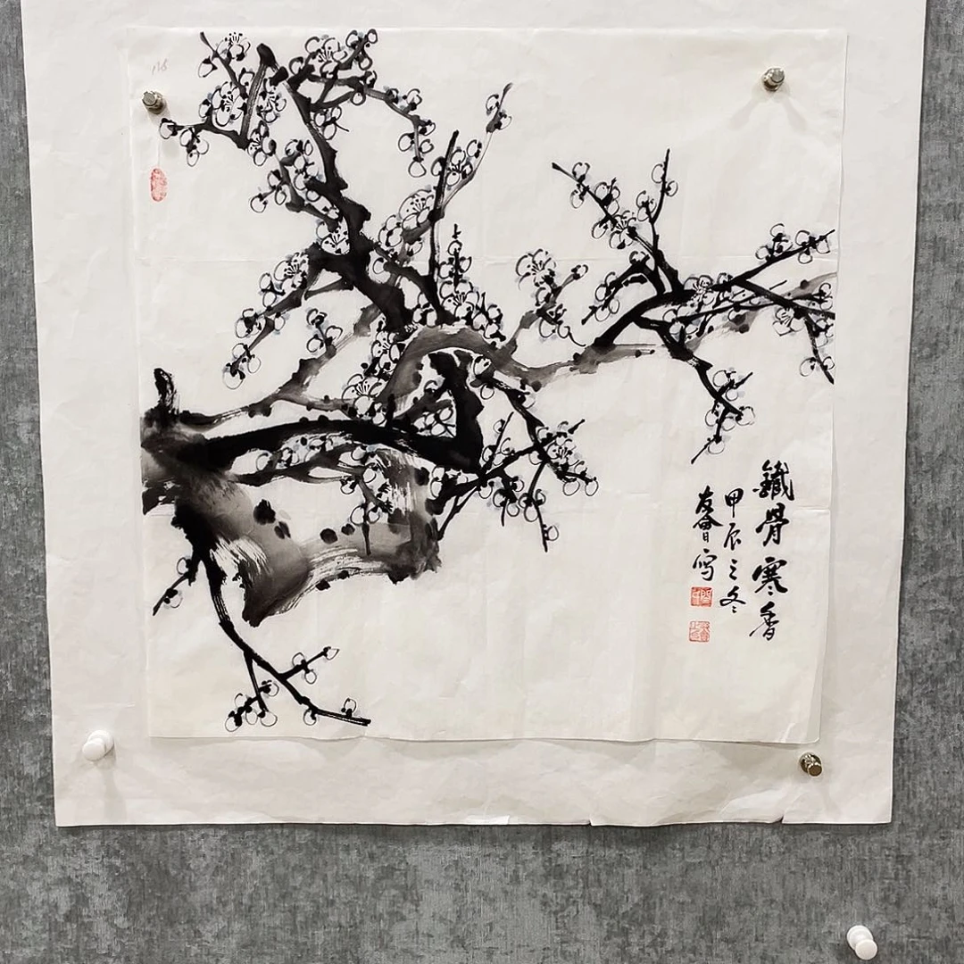 国画绘画作品闫友会70.70斗方画芯