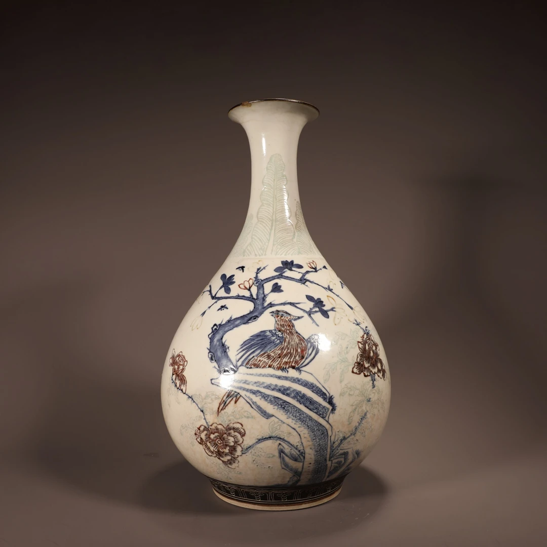 LOT051719 清乾隆 釉下三色花鸟玉壶春