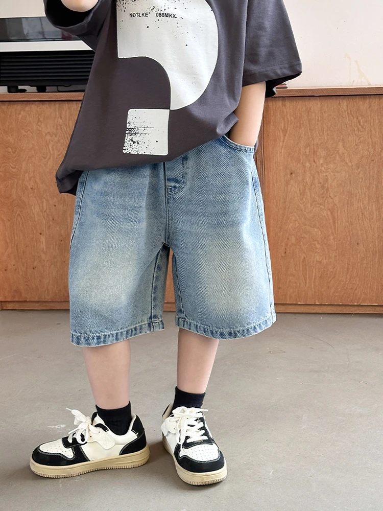 童装男童牛仔短裤儿童夏季裤子2025新款夏装中裤韩版五分裤薄款潮