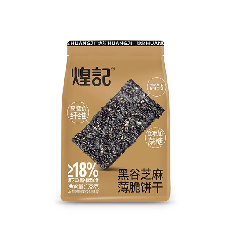 煌记 黑谷芝麻薄脆饼干 138g/袋