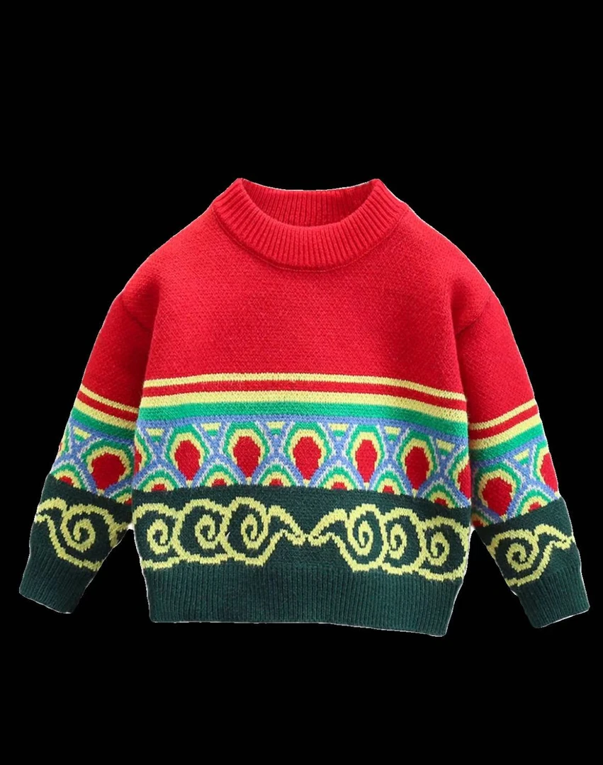 【现货】MY-2389儿童时尚休闲中大童加厚韩版冬款洋气毛衣