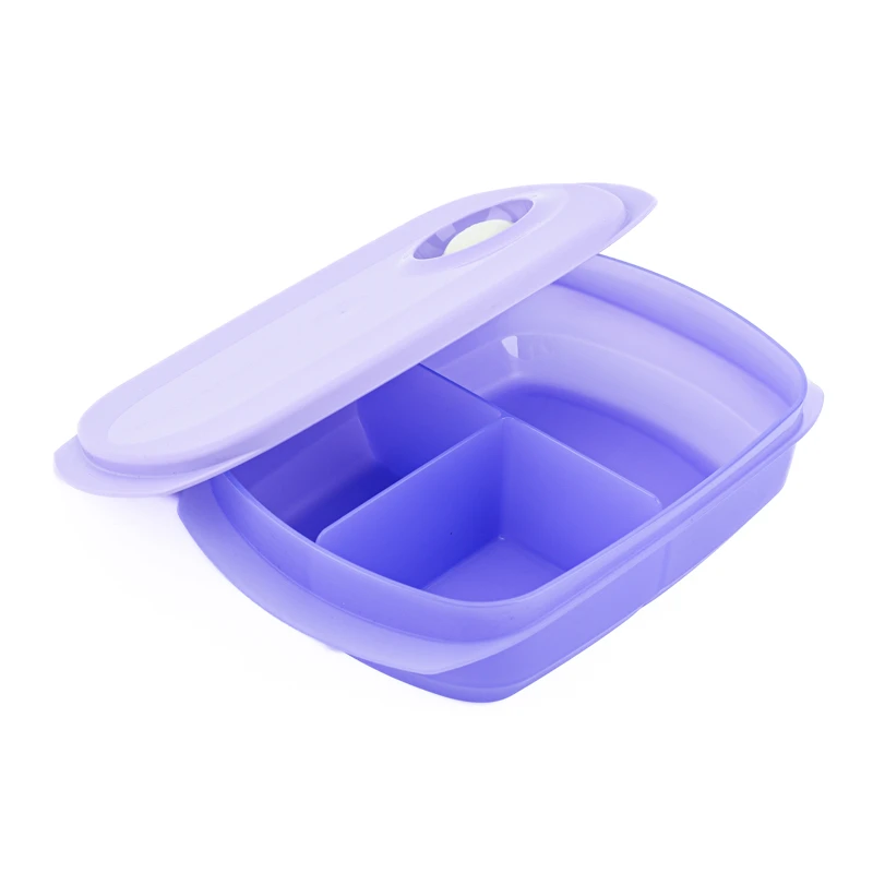 特百惠 1L思丽康微波午餐分格饭盒 男女士通用大容量便携饭盒