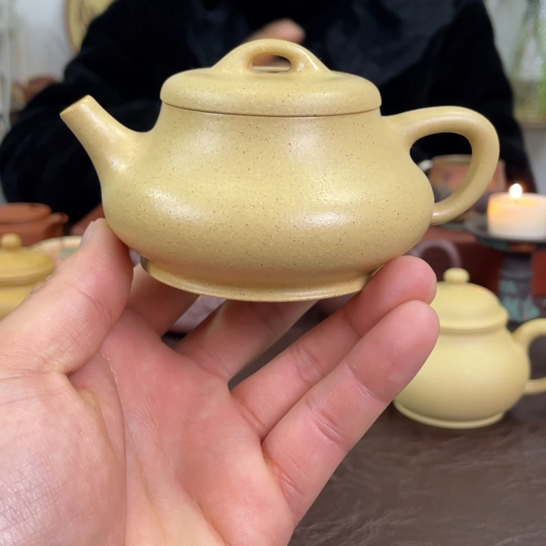 用***5紫砂茶壶柱瓢本绿