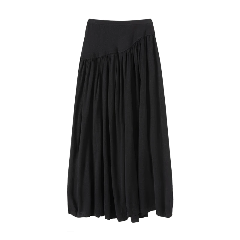 吕小男& X.W.半身纯色气质显瘦针织半裙 高腰百搭2A3G061G