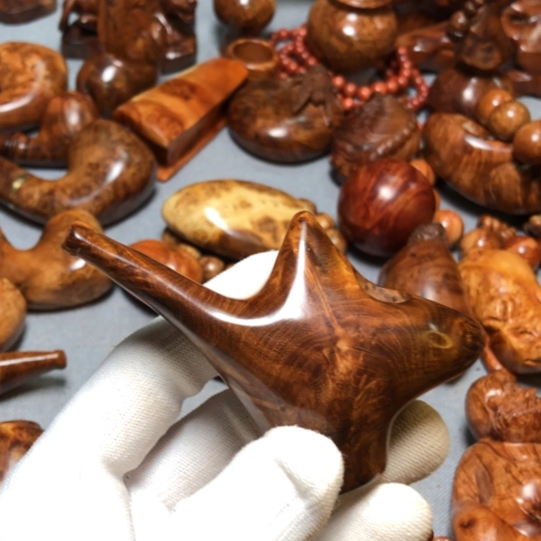 【闪购商品】木炽*麻梨疙瘩火琉璃手把件