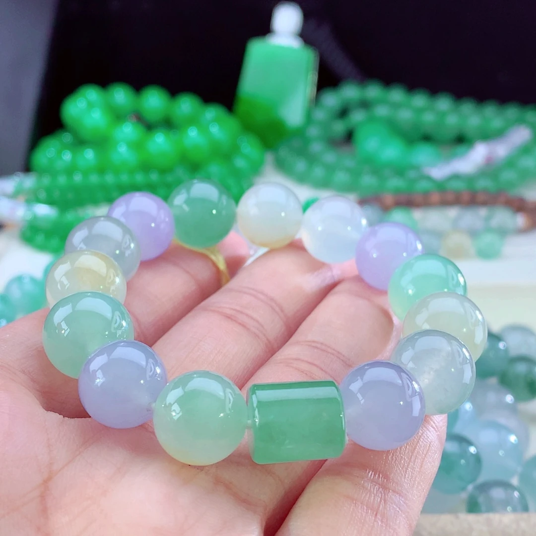翡翠未镶嵌手链天然缅甸A货