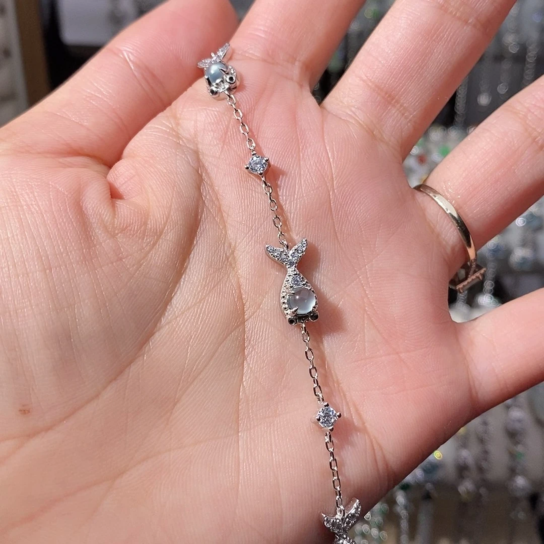 翡翠银S925镶嵌手链