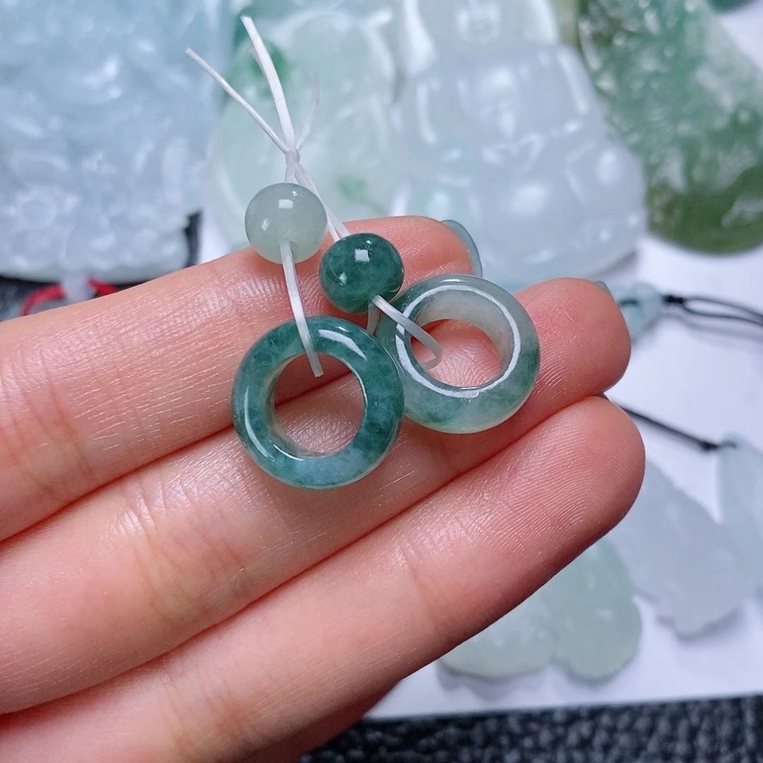 定制翡翠未镶嵌毛货付款后确认抛光